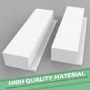 Window Air Conditioner Foam Block for U-Shaped Window AC Units, 2 Pack Air Conditioner Side Insulation Foam Blocks with Seal Strip, Prevent Cold Air Leakage, White