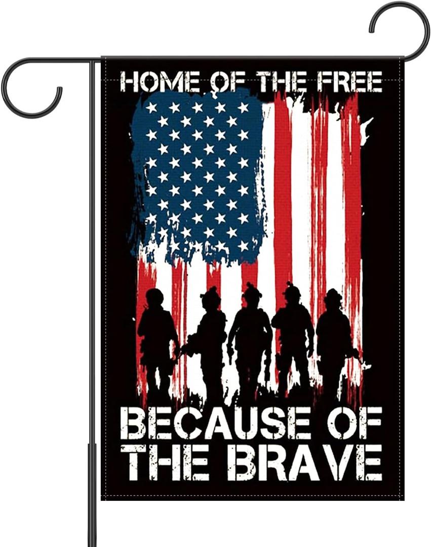 Memorial Day Patriotic Garden Flag 12x18 Inch Double Sided, USA flag 4th of July Independence Day Yard Outdoor Decoration, Fourth of July Deals