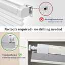 No Tools No Drill Cordless Blackout Cellular Shades White, 35" W x 64" H