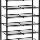 Shoe Rack, 6-Tier Metal Shoe Organizer, Tall Shoe Rack for Closet,entryway,Garage, with Adjustable Flat or Angled Shelves, Holds 18-24 Pairs,Shoes that can accommodate The Whole Family.