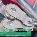 Yaocom 40 Pcs Single Pulley Block Wheel Bearing Inside Cable Roller Single Snatch Cable Pulley Block Hanging Rope Accessory for 6mm/ 0.23 and 8mm/ 0.31'' Wire Rope, up tp Load 550 Lbs (2.7 x 1.3 Inch)