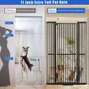 SHYUJAJIE 71 Inch Extra Tall Pet Gate for Cats, Black, 29.5-48"wide 