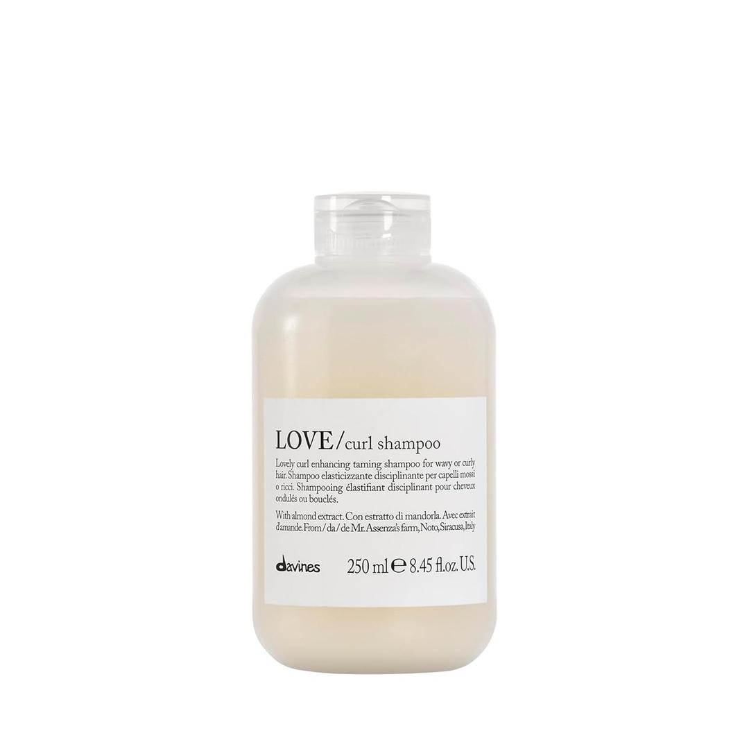 Davines LOVE Curl Shampoo, Enhancing Volume Taming Gentle Formula for Wavy and Curly Hair  Softens, Hydrates, and Boosts Curl Elasticity Without Compromising Texture with Almond Extract, 8.45 Fl Oz