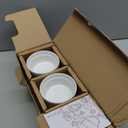 DOWAN Ramekins 4 oz Oven Safe for Creme Brulee Souffle, Porcelain Custard Cups Ramiken for Baking, Small Bowls Dipping Sauce Dish Classic Style, Set of 6, Soft White