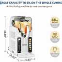 Garvee Slushie Machine for Home - 88 oz Ice-Free Frozen Drink Maker, Self-Cleaning Function with 6 Preset Programs for Margaritas,Ice Cream,Compact Size Slushy Machine,White