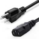 10FT Universal 3 Prong AC Treadmills Power Cord Replacement for Horizon Fitness Treadmills Ellipticals, Superfit, BowFlex Treadmills, Sole,Goplus, Vibration Plate Walking Pad Treadmills Charger Cable