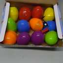 ArtCreativity Pre Filled Easter Eggs with Plastic Vehicles Inside - 12 Colorful Surprise Eggs for Kids with Pullback Construction Truck Toys - Easter Hunt Supplies - Basket Stuffers