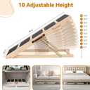 Pawaboo Dog Ramp for Bed, 2026 Upgrade Enlarge Pet Ramp for Easy Climbing | 8.7" - 20.5" 10 Adjustable Heights | 4 Anti-slip Strips | 4 Non-slip Silicone Foot Pads | for Small Dogs | No Assembly Needed