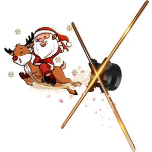 3DHologram Fan,22"3dHologram Fan with Remote/Bluetooth/WIFI/700 Video Library,Holographic Fan with HD LED 2000*1444PX Resolution Picture Fan Spinner Small for Shop/Christmas/Halloween Missyou