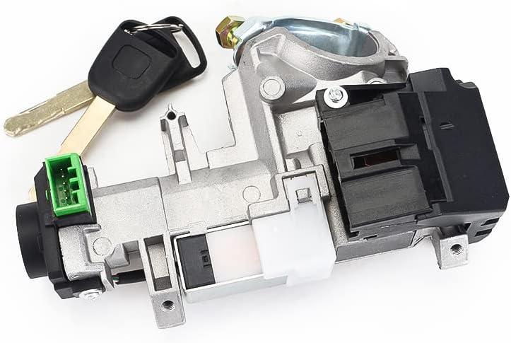 New Ignition Switch Assembly& Left/Right Door Lock Cylinder Compatible with 2003-2005 Honda Civic Accord CRV w/ 2 Keys OE# 06350-SAA-G30, 35100-SDA-A71 (No Anti-Theft Module)