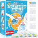 CARZEXSUC Toilet Cleaner Refill Pads 48 Refills Citrus Scent Toilet Scrubber Refill Enhanced Odor Control Clean Stains Disposable Brush Refill for Bathroom