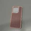 Compatible with BLU G65L Case [with Tempered Glass Screen Protector][Mirror Ring][Glitter Powder] for Pinwheel Genesis 4 Leather Phone Case Cover (CSK-Pink)