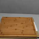 Bamboo Cutting Board, 1" Thick Heavy Duty Wood Chopping Board for Kitchen, Built-in Deep Juice Groove and Handles, Reversible Charcuterie Board for Meat BBQ, Gift for Housewarming, 17x12''