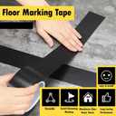 Pangda 2 Rolls 2" x 33 Yards Black Floor Marking Tape and Dance Splicing Tape Warning Safety Durable Non-Abrasive for Social Distancing, Gyms Athletics Restaurant Equipment and More