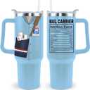 Mail Carrier Gifts for Men Women Mail Carrier Tumbler Cup Mailman Gift 40 Oz Travel Mug With Lid Straw and Handle