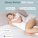 SleepCloud Weighted Body Pillow 6.5lbs - Weighted Pillow for Deeper Sleep (41 x 10) - Cooling Body Pillows for Adults, Full Body Pillow for Adults, Side Sleeper Body Pillows with Cover (White)