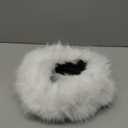 Syhood Women Faux Fur Headband with Elastic Fluffy Winter Earwarmer Earmuff Furry Ski Outfits for Women(White)