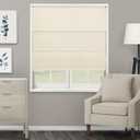 CHICOLOGY Roman Shades for Windows, Roman Window Shades, Roman Shades, Window Treatments, Window Shades for Home, Window Shade, Ridgewood Cream (Privacy & Light Filtering), 34" W X 72" H