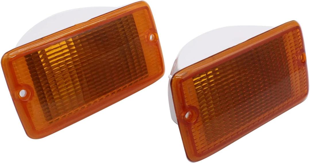 1 PAIR Left Right Side Front Turn Signal Light Plastic Lens CH2520141 CH2521141 55157033AA 55157032AA For 2001-2006 Jeep Wrangler (TJ)
