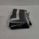 LEEVAN Black and White Rug 3x5 ft Cotton Woven Striped Door Mat Reversible Foldable Washable Indoor Outdoor Striped Rug Farmhouse Geometric Front Porch Decor for Living Room/Front Door/Balcony