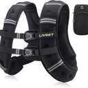 Liveet Weighted Vest, Weighted Vest for Women Men, 25lb SGS Certified Weight Vest with Pocket Reflective Strips Adjustable Buckle Straps for Walking Running Strength Training Cardio Workout