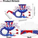 8Pcs 4th of July Photo Booth Props, Patriotic Paper Glasses for Independence Day Memorial Day Party Decor, USA Themed Photo Props for Patriotic Celebrations