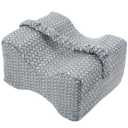 LYIYEYAN Memory Foam Knee Pillow, Side Sleeper Leg Pillow with Adjustable Strap and Washable Cover, Knee Support Pillow, Double Concave Design Sleeping Leg Pillow for Side Sleepers