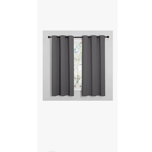 NICETOWN Thermal Insulated Grommet Blackout Curtains for Bedroom (2 Panels, W42 x L63 Inch, Grey)