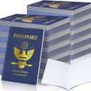 110 Pcs Blank Passport Notebook Fake Passport Books for Kids Travel Journal 4 x 5.5Inch Blank Passport Notebook World Travel Pretend Activity Classroom School Projects Theme Party Favors