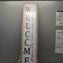 Welcome-ish Sign for Front porch Standing 45"X9" Wooden Frame Large Outdoor Welcome Front Door Tall Vertical Funny Signs Decor for Modern Rustic Farmhouse Home Outside Decorations (Wood White)
