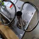 VECELO Bar Stools Set of 4, Adjustable Barstools, Counter Height Stools with Back and Arm, Kitchen Island Stools, Swivel PU Chairs for Pub, Dining Room, Industrial Style, Brown