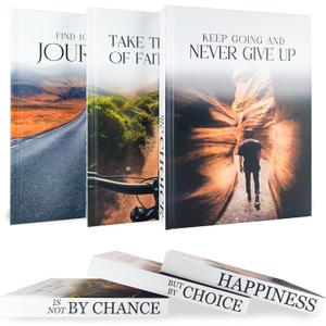 Decorative Books for Home Decor - Coffee Table Book Decor - Fake Books for Decoration With Real Blank Pages - Faux Books for Decoration With Console Table, Bookshelf - Fashion Books Decor Set of 3