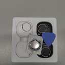 Air Tracker Tags-4 Pack, Bluetooth Tracker Works with Apple Find My APP (iOS Only), Bluetooth Smart Air Tag Keys Finder and Item Locator for Keys, Bags, Luggage, Wallet, Replaceable Battery (2 Black and 2 White)