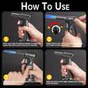 Butane Torch, Butane Refillable Kitchen Cooking Torch, Torch Lighter with Safety Lock And Adjustable Flame For BBQ, Baking, Brulee Creme, Crafts and Soldering(Butane Gas Not Included) (Silver)