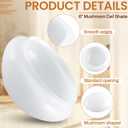 2 Pcs 6'' White Mushroom Ceil Lamp Shade Actual 5-1/2'' Fitter Mushroom Light Globes Light Fixture Cover Lampshade Replacement for Pendant Light Home Bedroom Living Room Decoration
