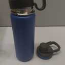 ThermoFlask Bottle with Chug Lid & Straw Lid - Insulated Stainless Steel Water Bottle with Leak-Proof Lids - Dishwasher-Safe Reusable Bottle & Lids - Durable Bottle, 2 Straws & 2 Lids - 18 oz, Cobalt
