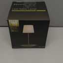 WEILAILUX Outdoor Battery Operated Table Lamp Waterproof, 4000mAh Cordless Table Lamp Rechargeable, Touch Dimmable Desk Lamp, LED Night Light for Patio Camping Restaurant Home (Wood Grain, 9.6in)