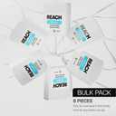 REACH Waxed Dental Floss, Unflavored, Plaque Remover for Teeth, Shred Resistant, Floss Slides Smoothly, Easy to Use, Waxed, Deep Cleaning Teeth, Oral Care, PFAS Free, for Adults & Kids, 6 Pack, 55 yd