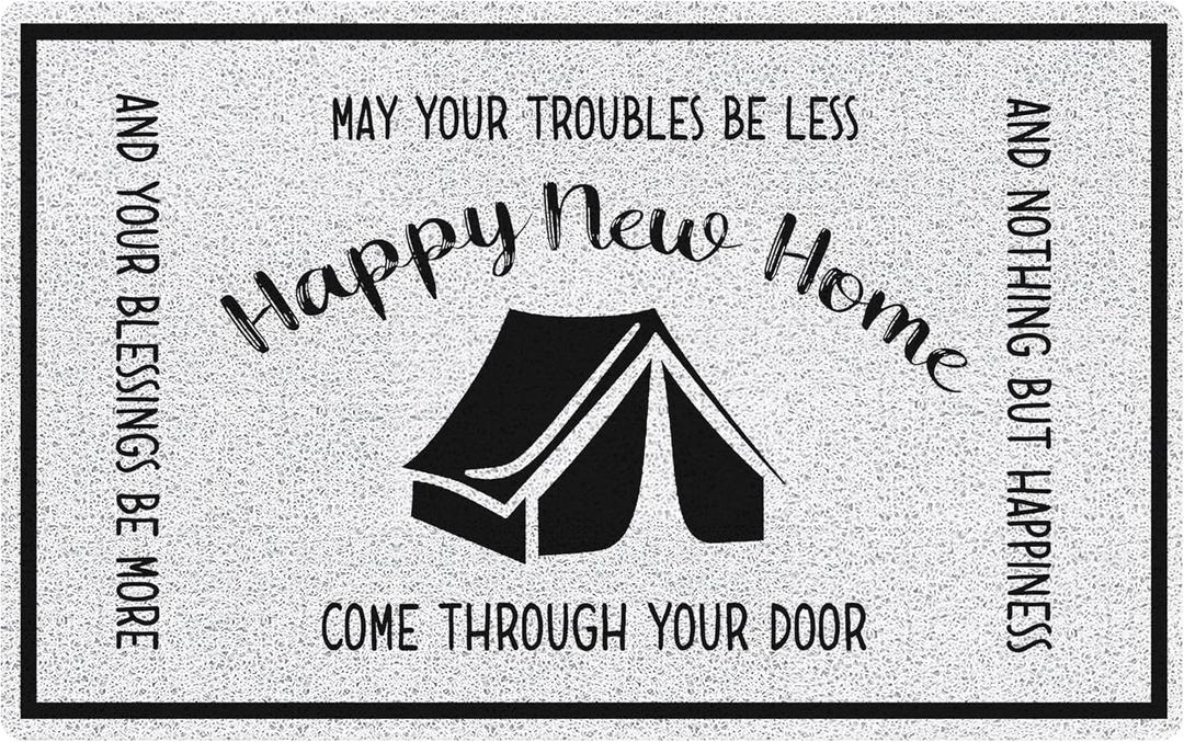 House Warming Gifts New Home Door Mat, Irish Blessing New Home Welcome Mats Doormat for Front Door Porch Indoor Outside Entrance Entryway, 17x30 Inch