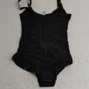 SHAPERX Women's Fajas Colombianas Shapewear Postpartum Tummy Control Body Shaper Butt Lifter Bodysuit (Medium, Black)