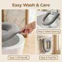 Waterproof Toilet Seat Cushion, 2026 New Toilet Seat Cover Pads - Soft Reusable EVA Cushion with Non-Slip Velcro. Universal, Washable & Portable for Home, Travel, Seniors Comfort. (Gray 2psc)