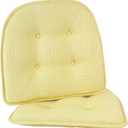 Non-Slip Chair Cushions, Assembled in USA, U-Shaped Skid-Proof Seat Pads for Dining Room, Kitchen, Office, 15"x16"