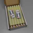 12 Pcs Flameless Taper Candles with Remote Timer Dimmer, 9.6 inches Ivory Plastic LED Candlesticks, Battery Operated Led Warm Light Window Candles, for Wedding Home Christmas Decoration