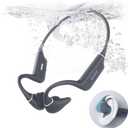 NANK Runner Diver2 Pro Bone Conduction Headphones, IP69 Waterproof Swimming Headphones, Open-Ear Wireless Bluetooth 5.4 Sport Headphone 32GB Memory with Mic, 10H Playtime for Running Workout (Grey)