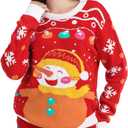 MGparty Ugly Christmas Sweater for Women 2025 Christmas Cute Light Up Sweaters Holiday Party Novelty Funny Pullover (Medium, Red)