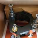 O'SKOOL Motorized Router Lift for 3-1/2" Routers, Fits BOSCH RA1181 RA1171 Tables, Digital Controller, 5 Insert Rings, Micro-Adjustment, CNC Aluminum Plate, RTS023