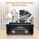 High Temperature Metal Tool Cleaning Box, 2L Dry Heat Cabinet Beauty Hair Nail Metal Tool Cleaning for Manicure Pedicure Barber, with 0-60 Min Timer & 50-220 Temp Settings, Plastic Sterilization Tray