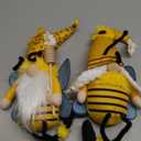 Lovinland Spring Decorations for Home, Office, Indoor - Yellow Honey Bumble Bee Sunflower Plush Gnomes Doll - Summer Gnome Gifts for Women - Bee Stuffed Sitters for Shelf Decor