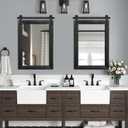 COGOOD Farmhouse Bathroom Mirrors for Over Sink - 30 x 22 Black