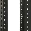 Tecmojo 12U Vertical Server Rack Rail Pair Kit DIY Rack Rails Kit, 12-24 Screws Included to Mount Equipment, Black
